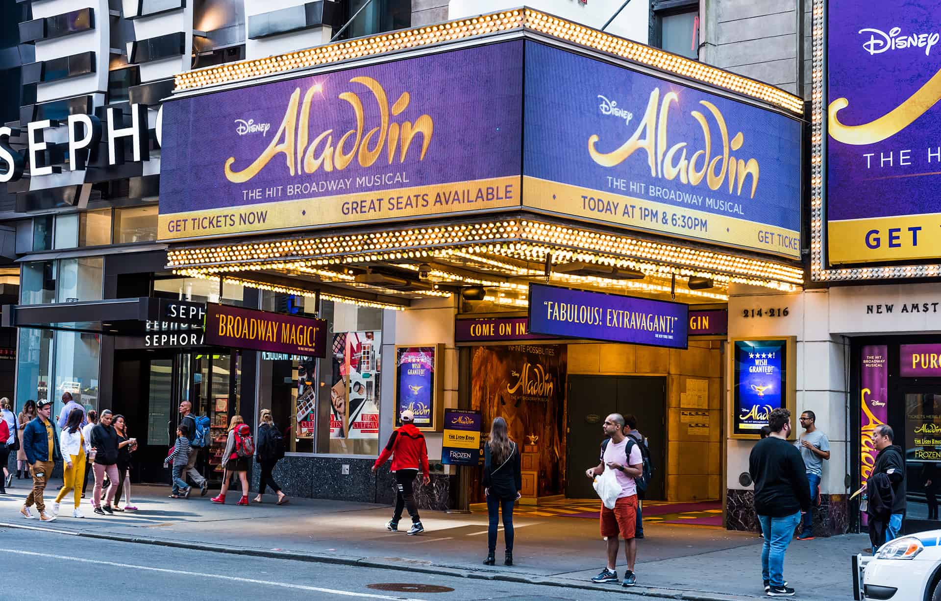Voir la comédie musicale Aladdin à Broadway