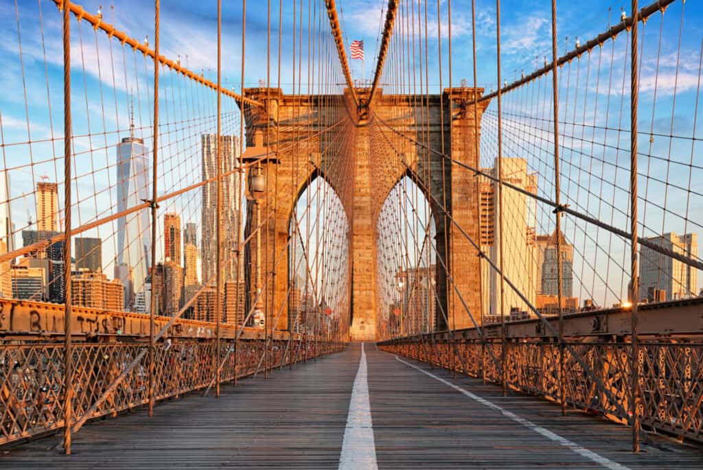 Location de vélos sur le pont de Brooklyn