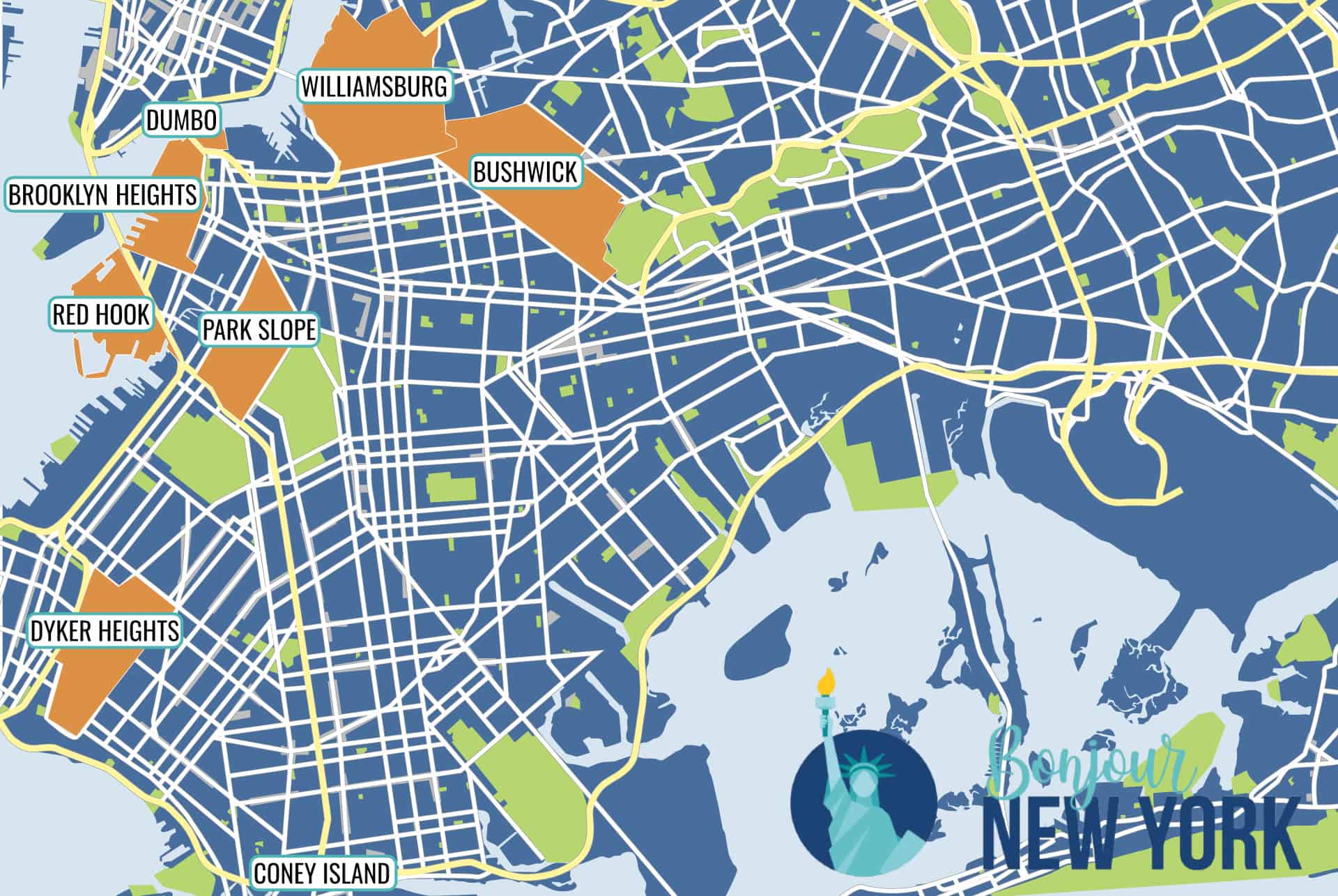 map quartiers brooklyn