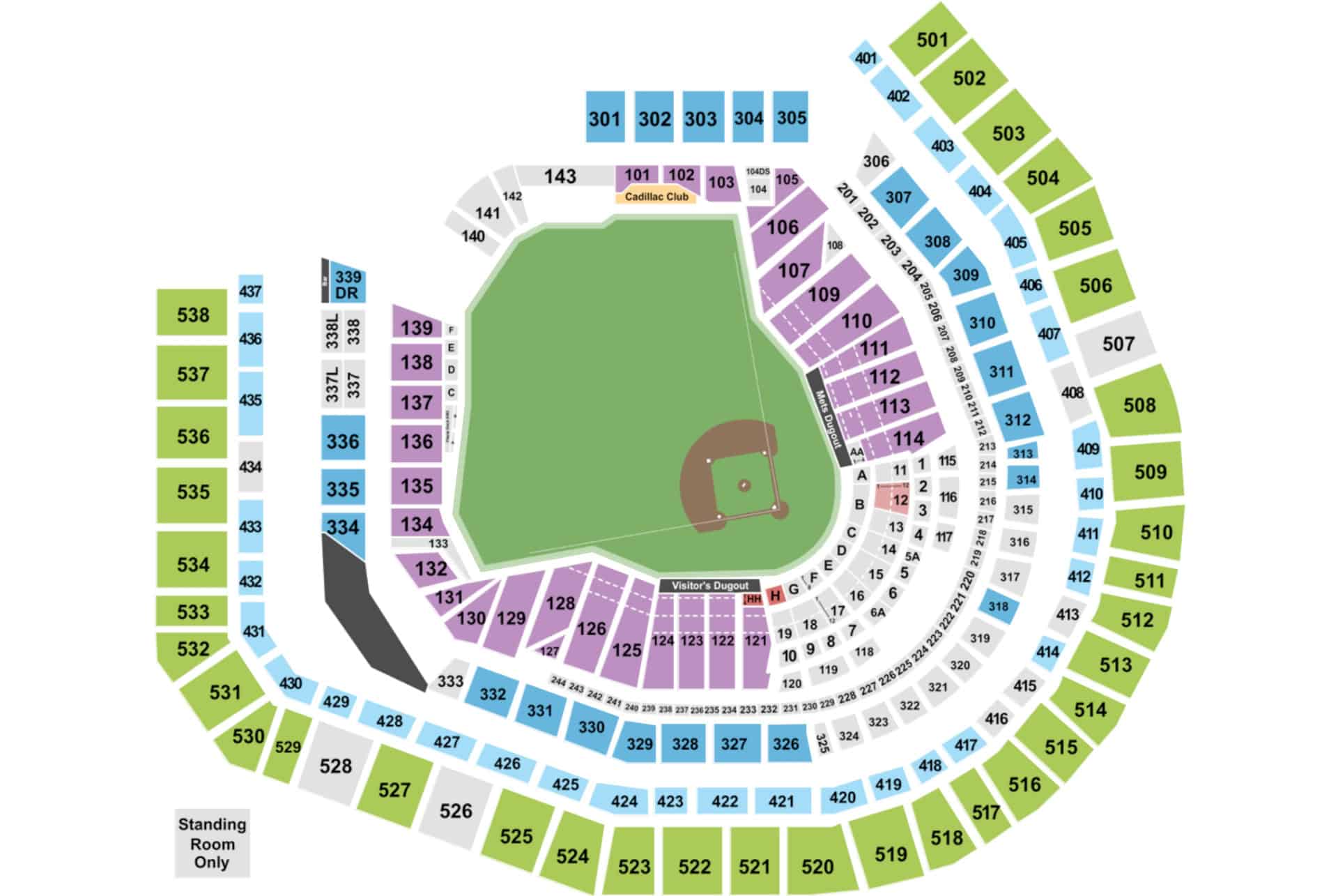 citi field plan salle new york billets