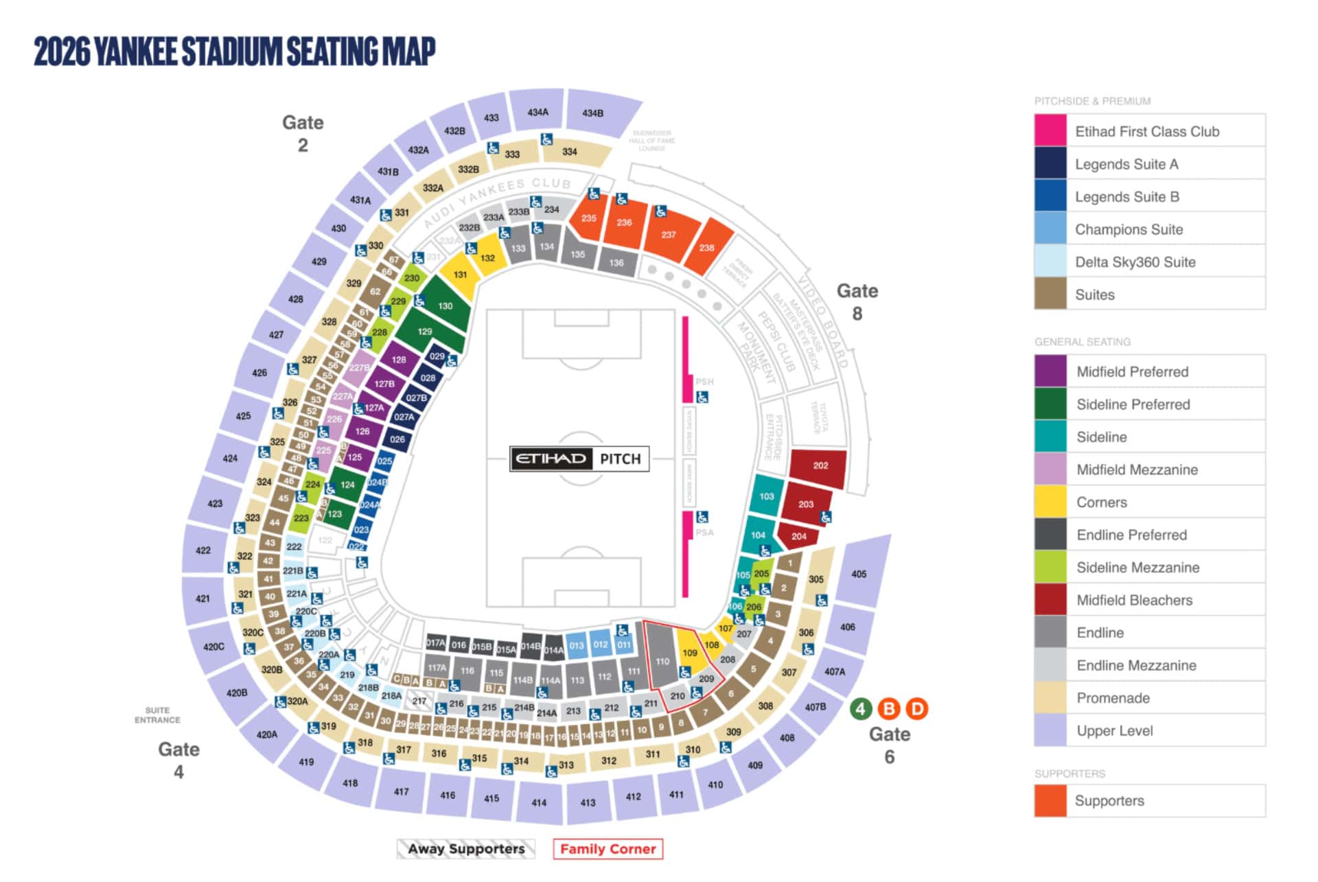 yankee stadium map nycfc